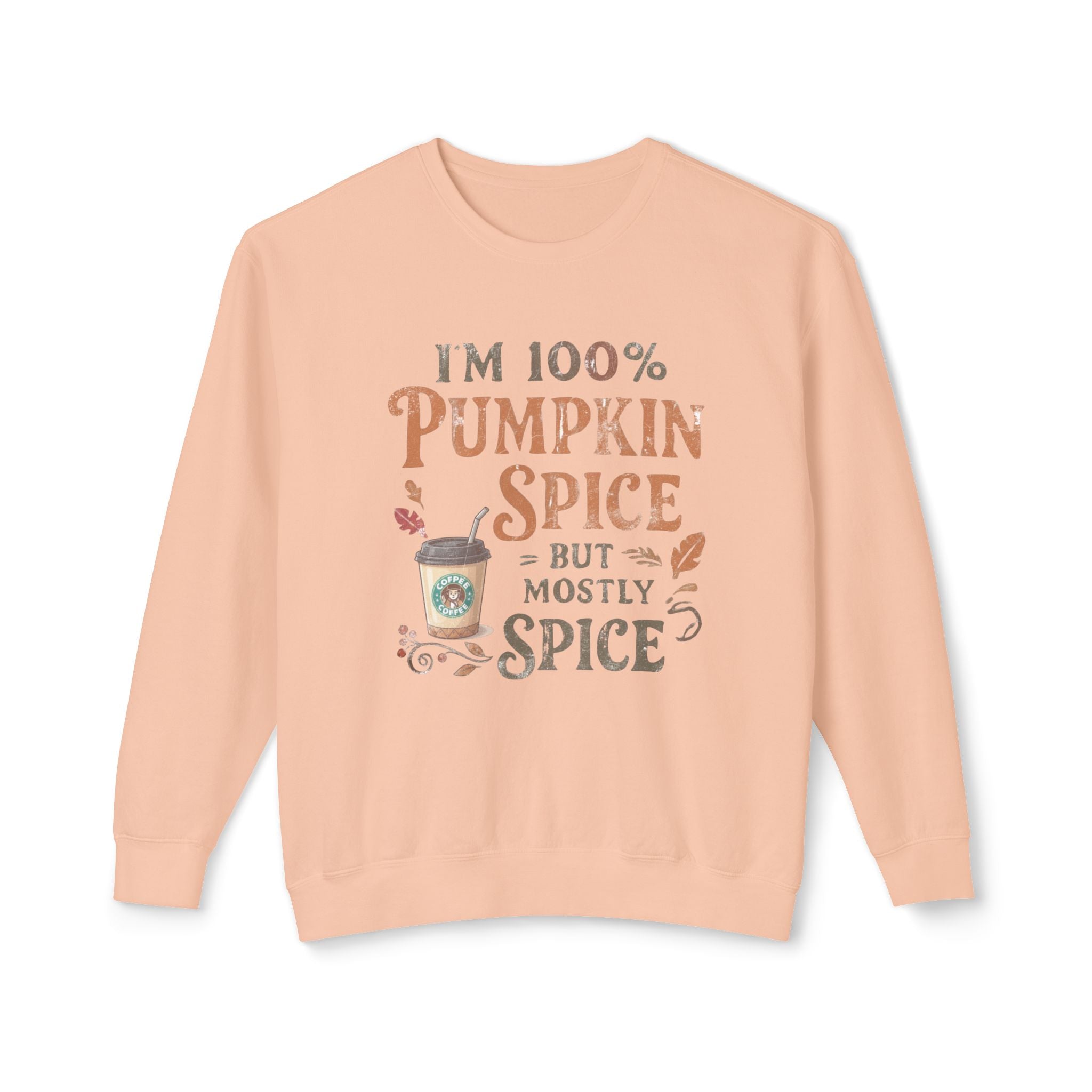 I'm 100% Pumpkin Spice But Mostly Spice sweatshirt | Crewneck Fall Coffee Shirt