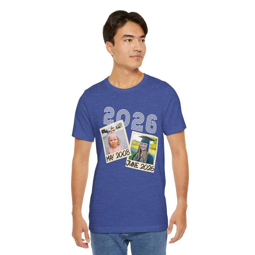 Personalized Custom Graduation & Parent Gift - Throwback Photo Memory Tee