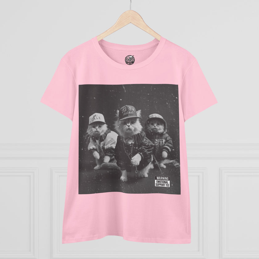 Women's 90s Kitten Hip Hop Album Cover Tee | Kittens as Rappers Shirt – 3D Sons Supply Co