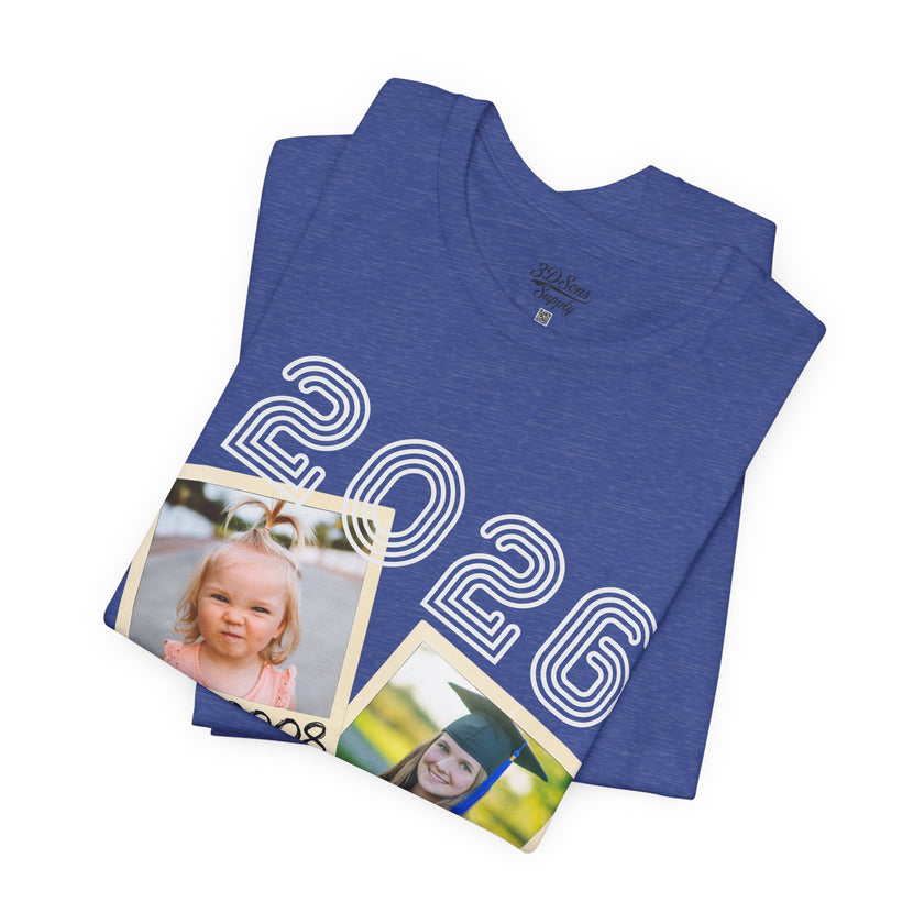 Personalized Custom Graduation & Parent Gift - Throwback Photo Memory Tee