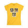 Personalized Polaroid Photo Tee — Custom 3-Image Women's Softstyle