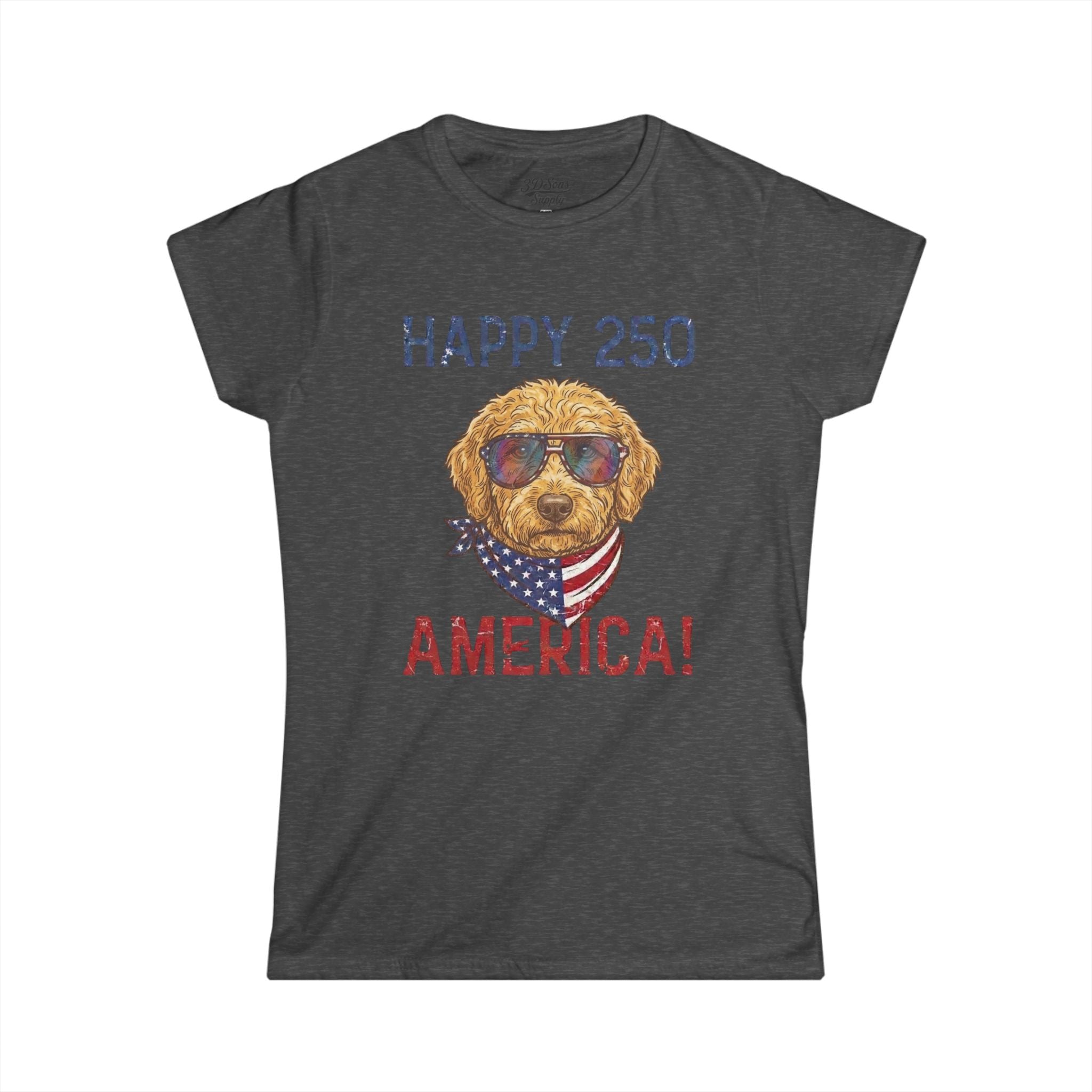 Women's Patriotic Dog Tee 