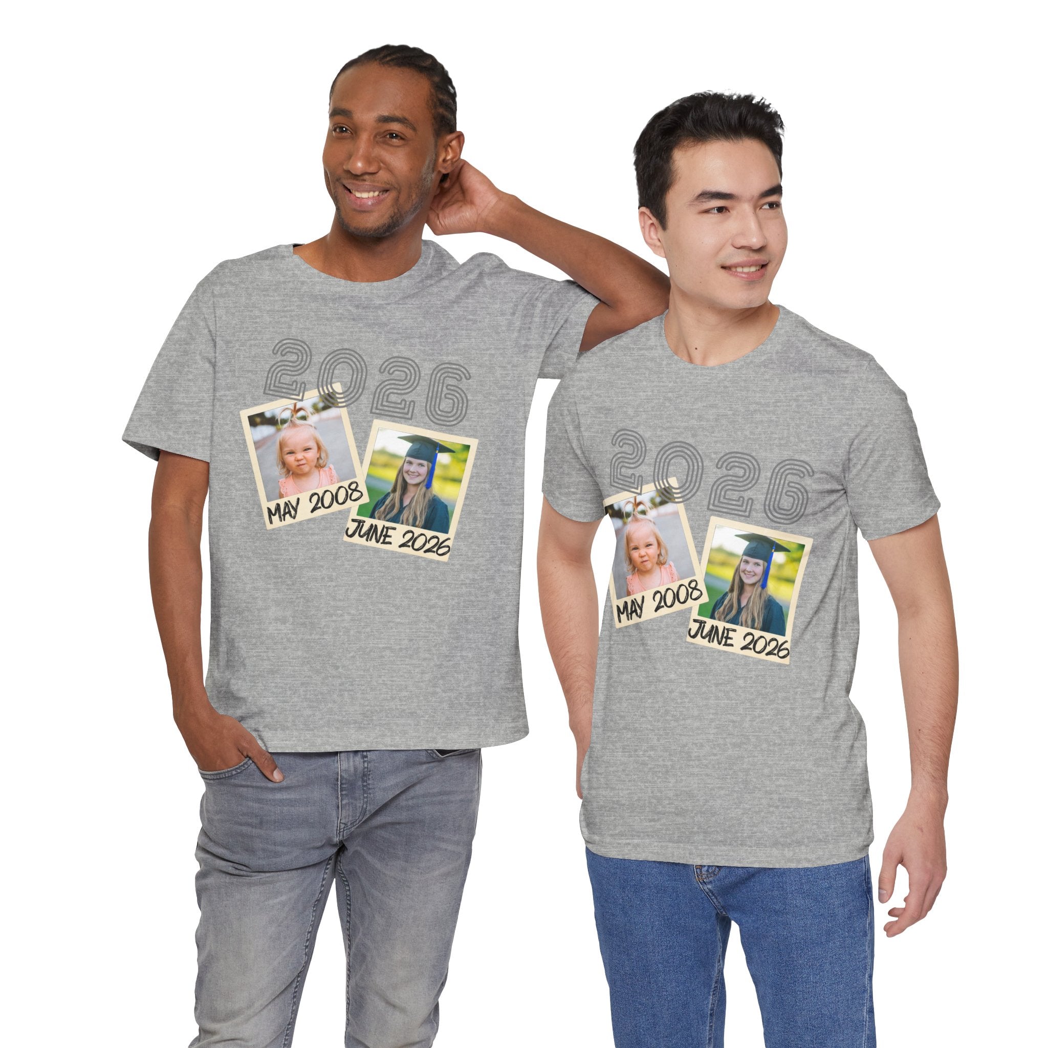 Personalized Custom Graduation & Parent Gift - Throwback Photo Memory Tee