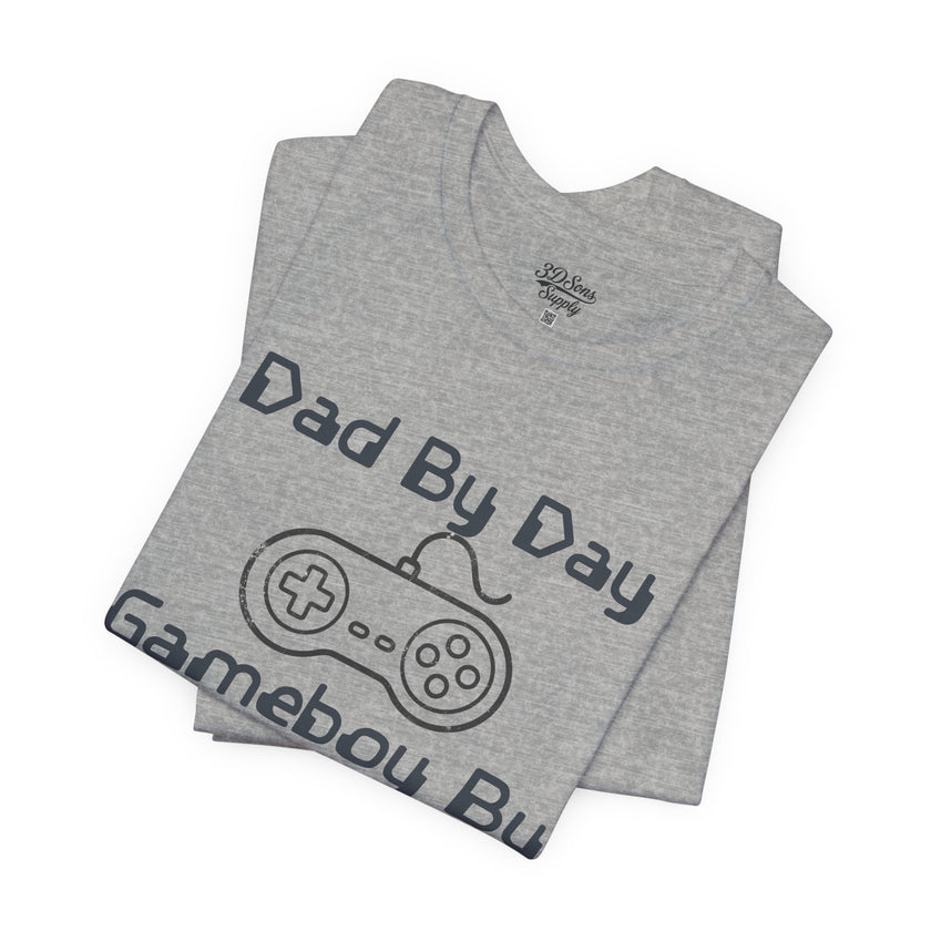 Personalized Dad By Day Gamer By Night T-Shirt,  90's Retro Controller Tee