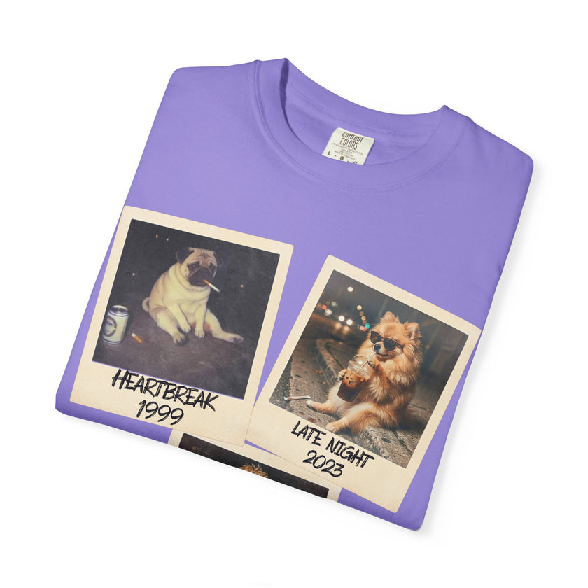 Personalized Polaroid Photo Tee — Custom 3 Image & Text Options