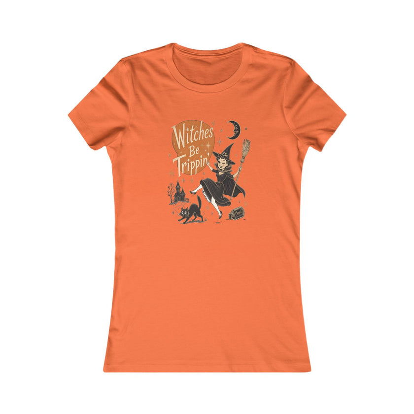 Witches Be Trippin' Women's Tee — Vintage Halloween Witch Graphic Shirt