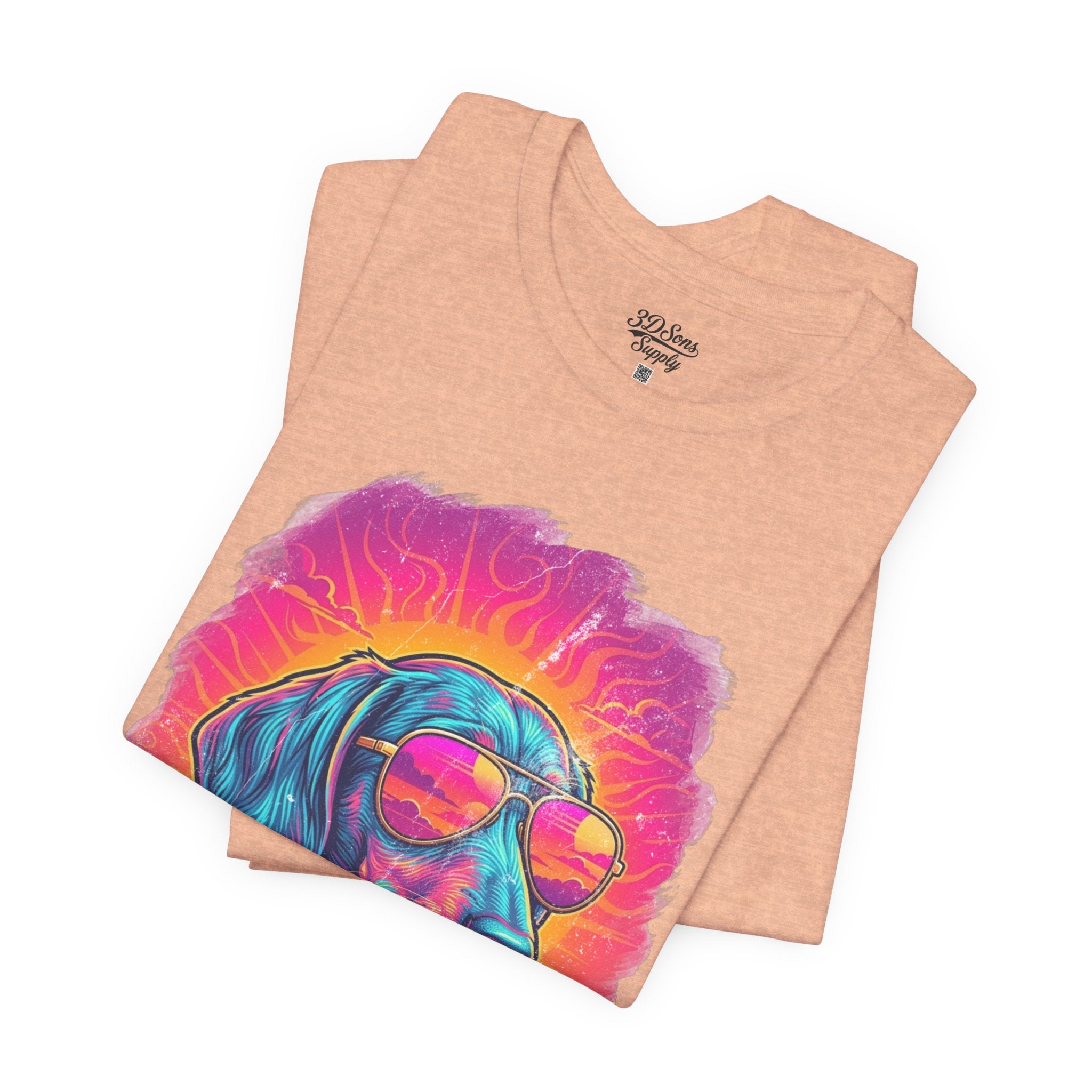 Dachshund Vice City Retro Tee 90's style