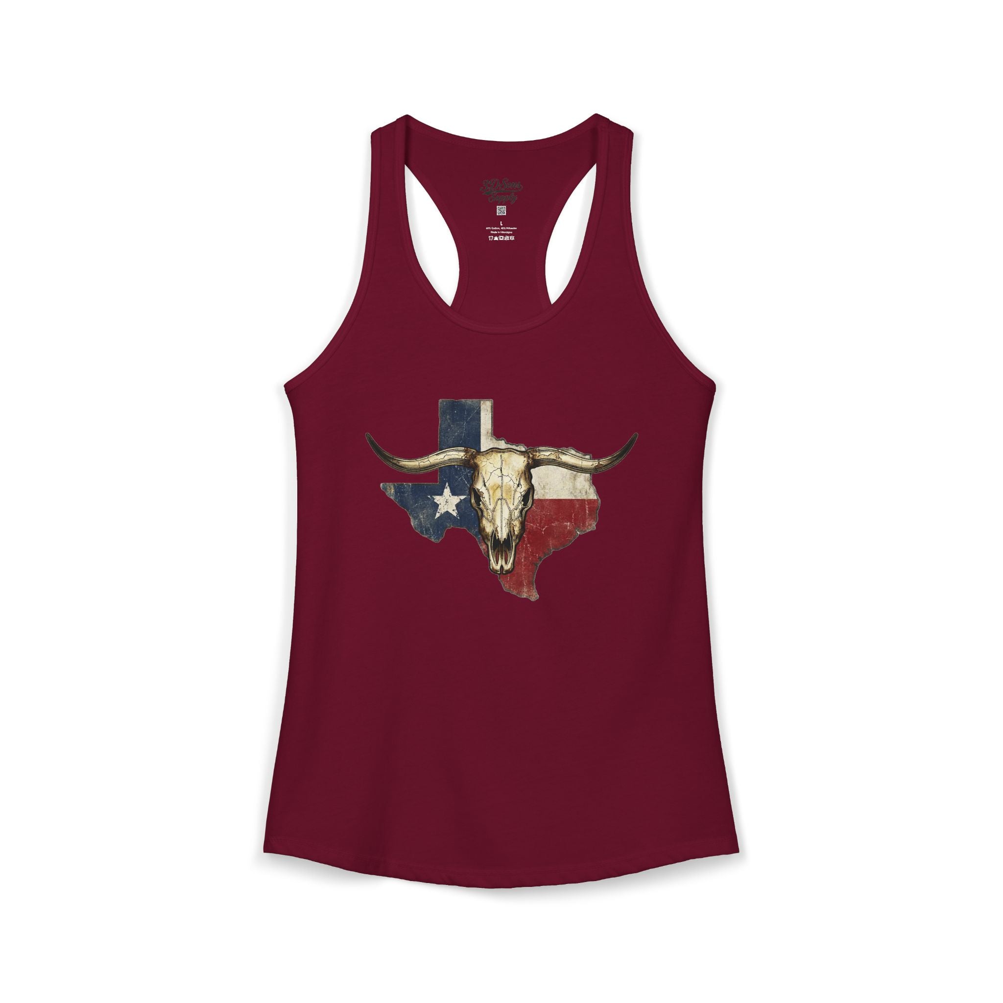 Texas Longhorn Skull Women's Racerback Tank