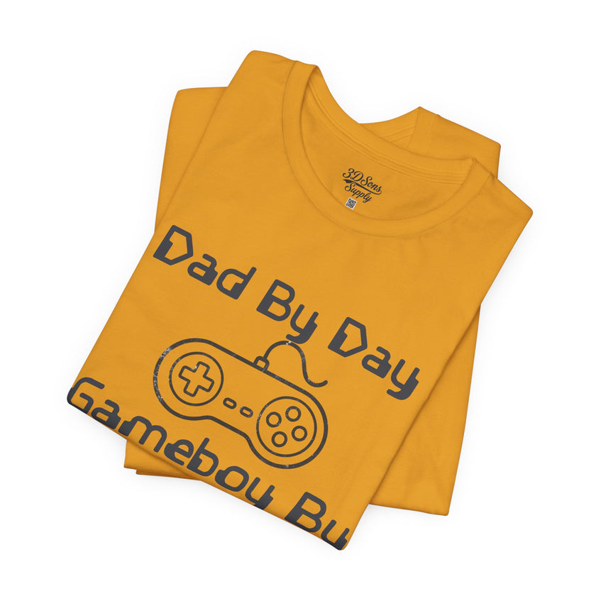 Personalized Dad By Day Gamer By Night T-Shirt,  90's Retro Controller Tee