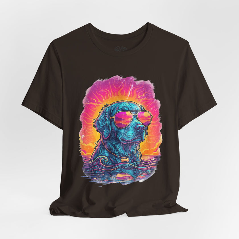 Golden Retriever Retro 90s Tee — Vice City Pet Graphic T-Shirt