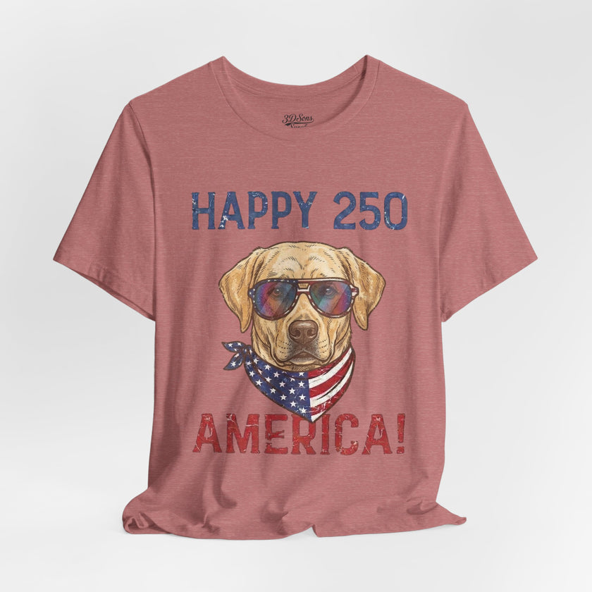 Patriotic Lab Dog Tee — 