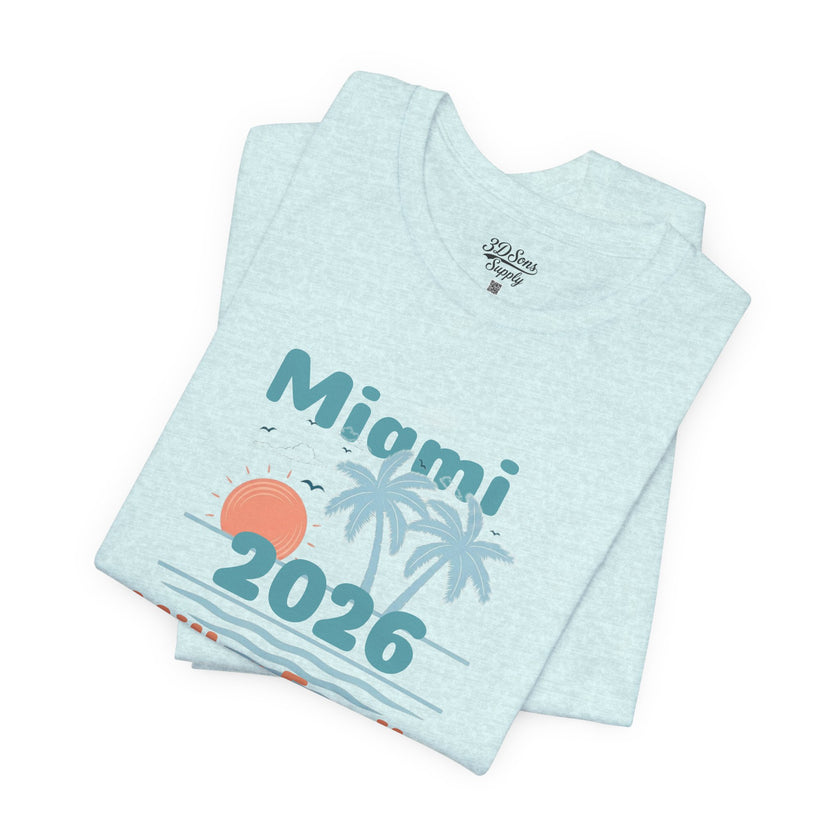 Personalized Family Beach T-Shirt — Custom Family Name, Location, Year with Beach Design