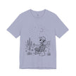Alien Cowboy Sitting in Desert Tee | Night Sky Lawn Chair