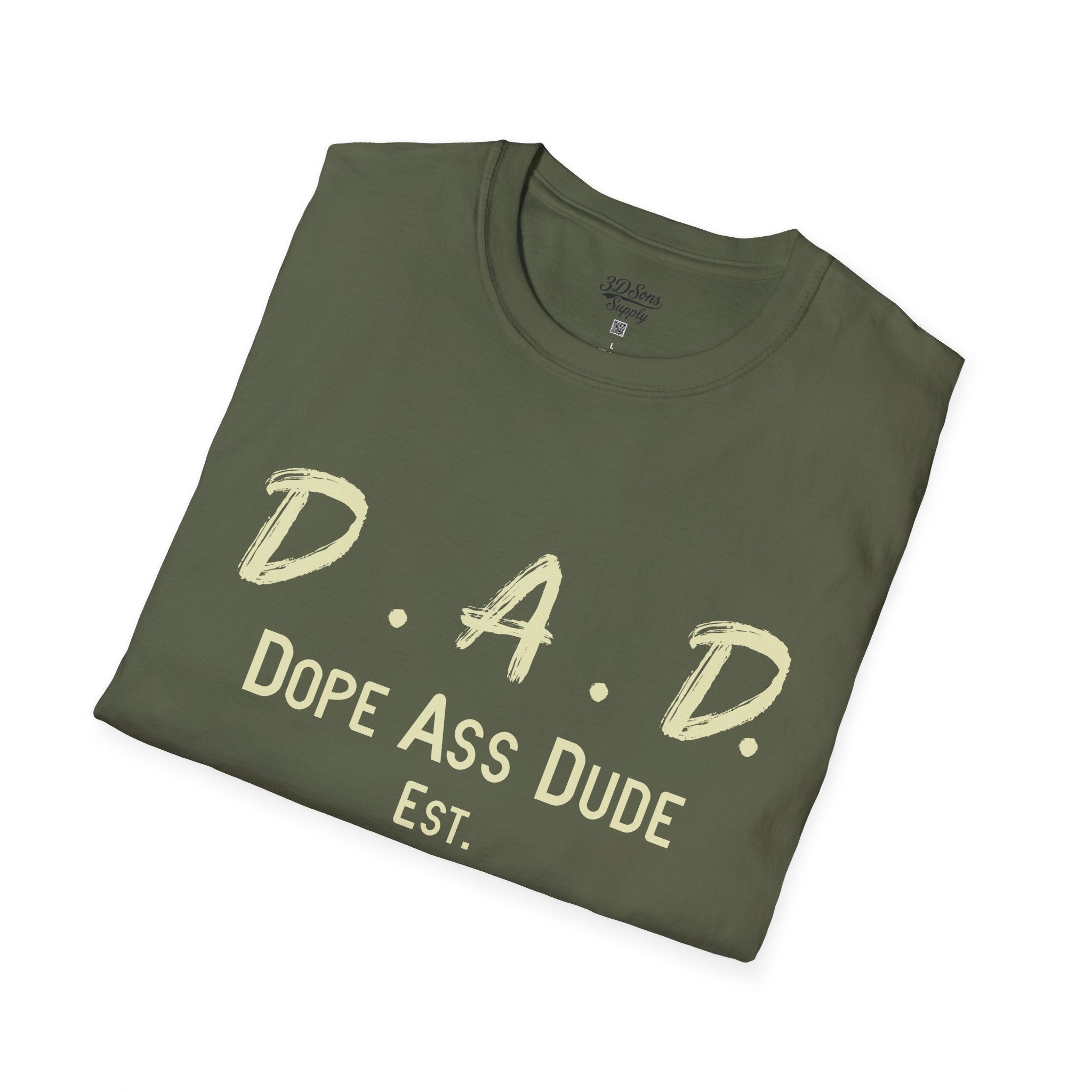 Dope Ass Dude Dad T-Shirt — D.A.D. Typography Father's Day Tee (Personalizable)