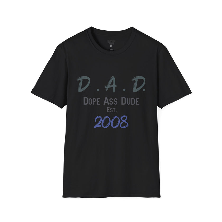Dope Ass Dude Dad T-Shirt — D.A.D. Typography Father's Day Tee (Personalizable)