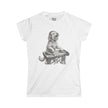DJ Doodle Dog Women's Tee — Cute Turntable Graphic