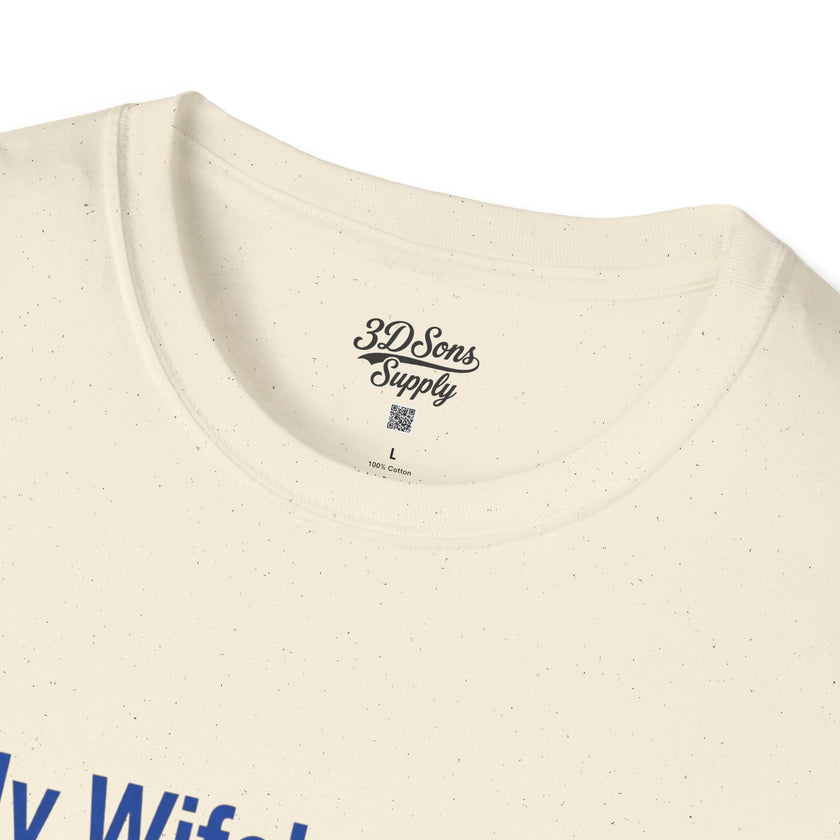 T-Shirt — “My Wife’s Hobby Funds My Cardboard Career” Funny Hobby Dad Tee
