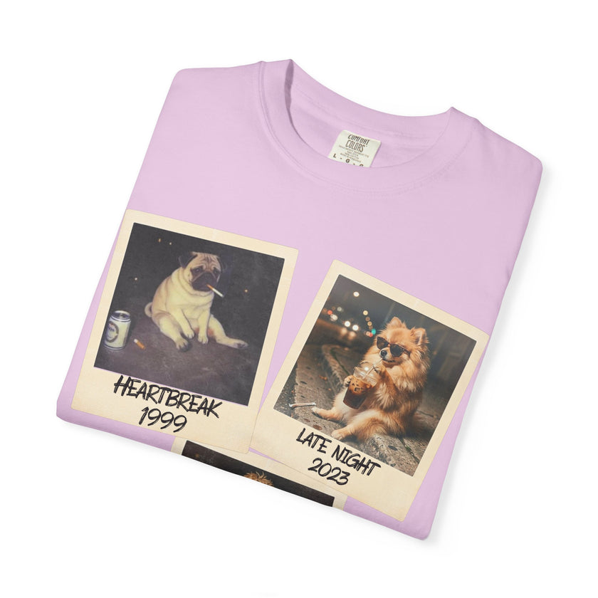 Personalized Polaroid Photo Tee — Custom 3 Image & Text Options