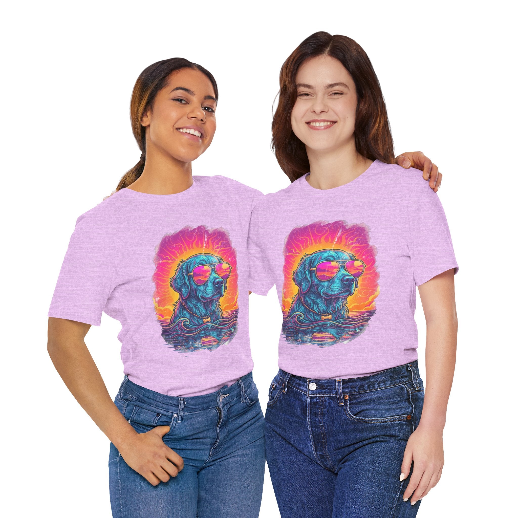 Golden Retriever Retro 90s Tee — Vice City Pet Graphic T-Shirt