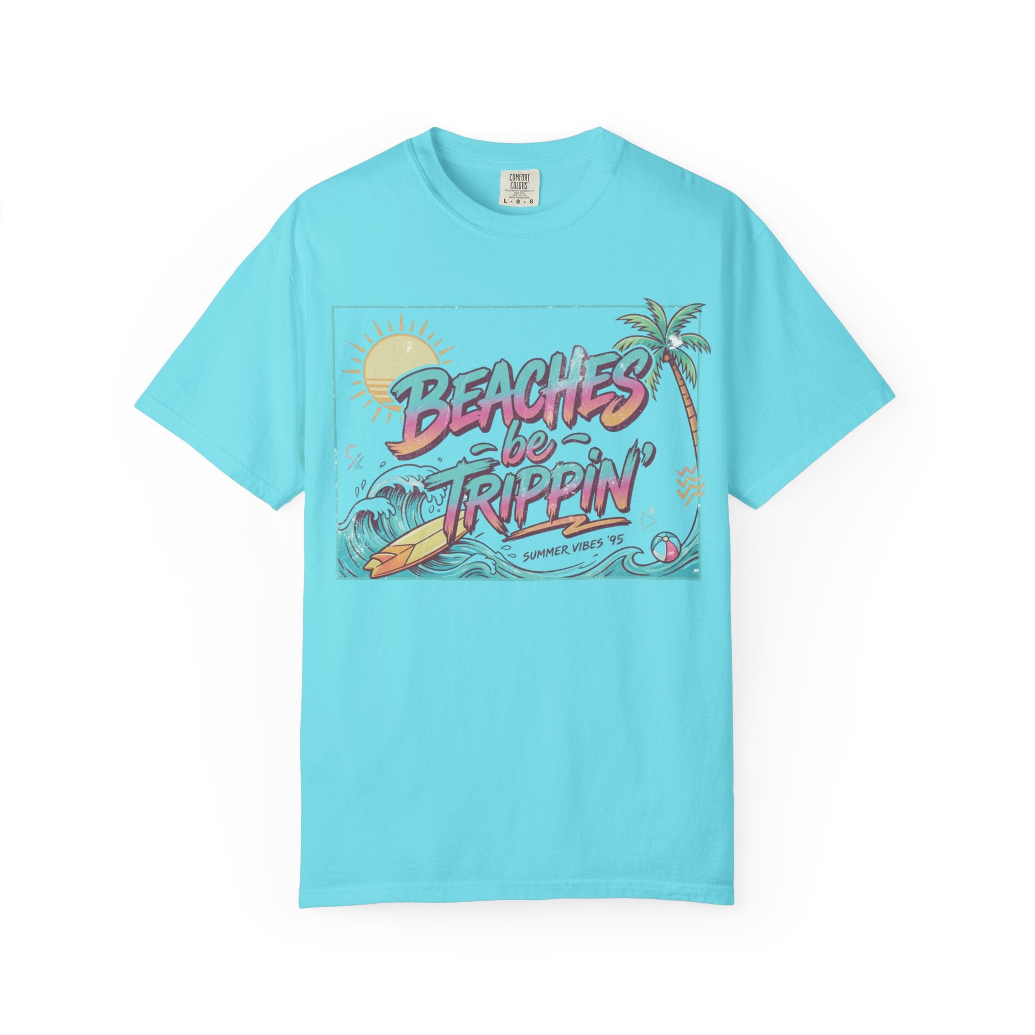 Beaches Be Trippin' 90s Style Tee | Retro Funny Beach T-Shirt – 3D Sons Supply Co