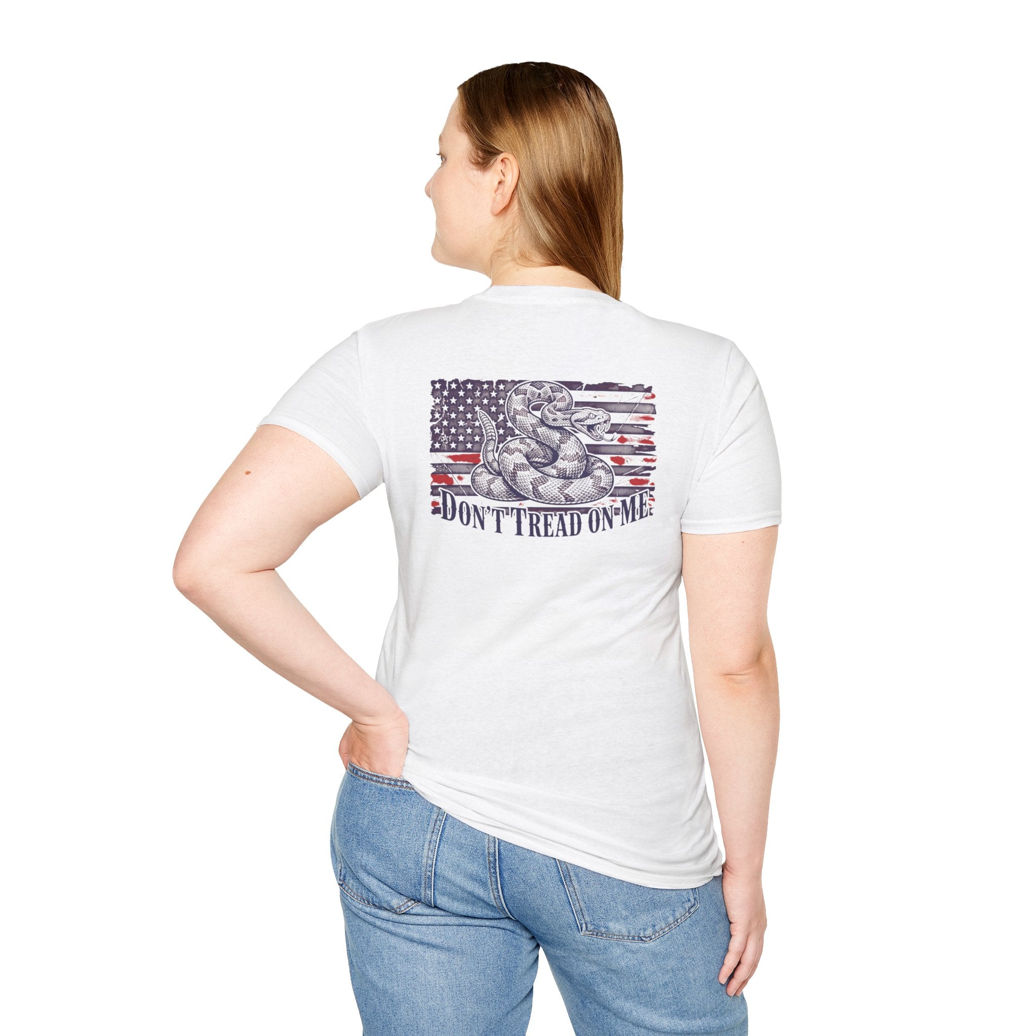 Dont Tread On Me Flag Tee Shirt American Gadsden Patriotic Independence Day Tee