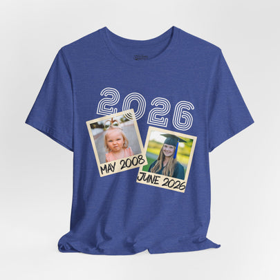 Personalized Custom Graduation & Parent Gift - Throwback Photo Memory Tee
