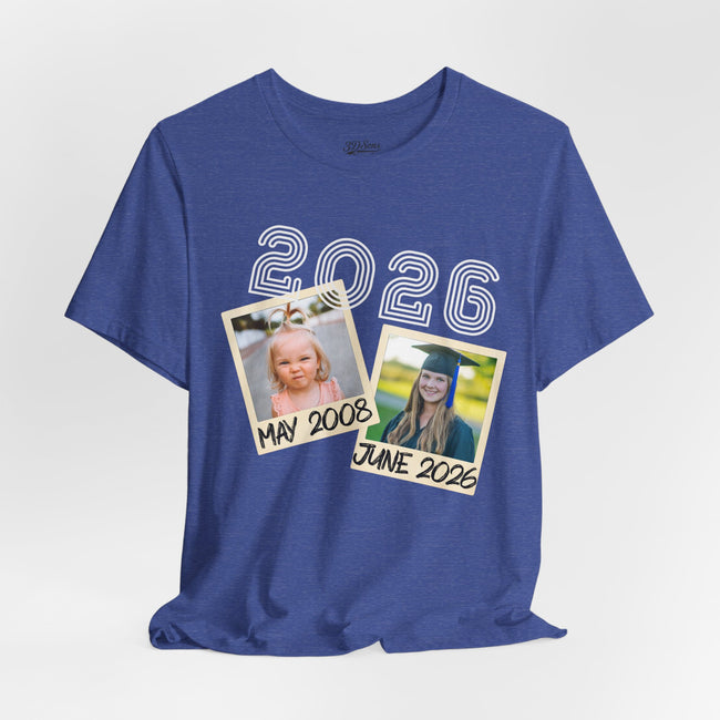 Personalized Custom Graduation & Parent Gift - Throwback Photo Memory Tee
