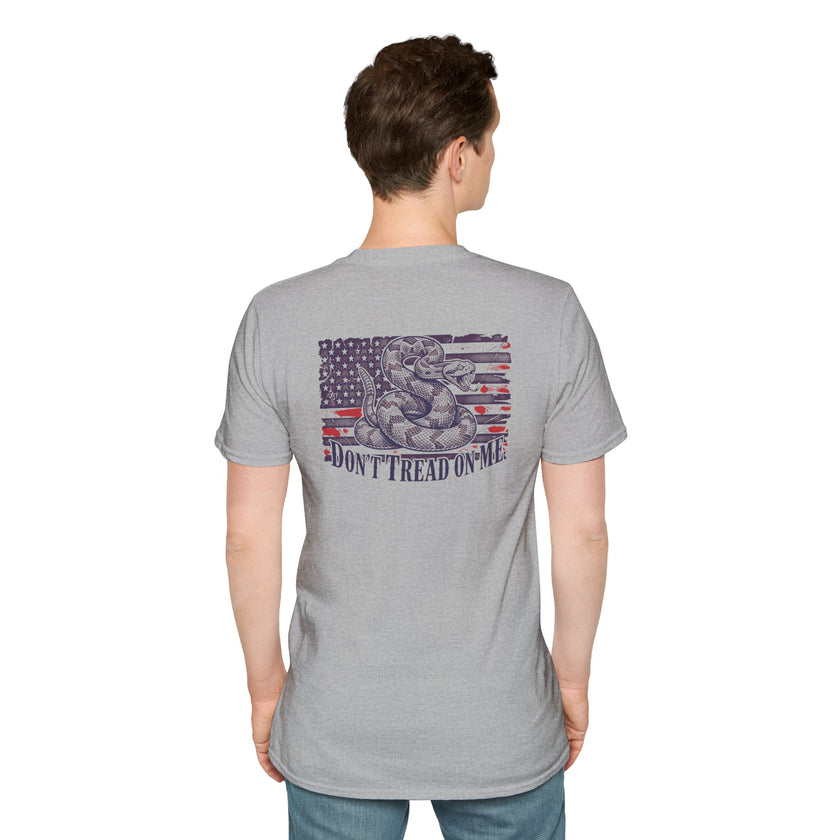 Dont Tread On Me Flag Tee Shirt American Gadsden Patriotic Independence Day Tee