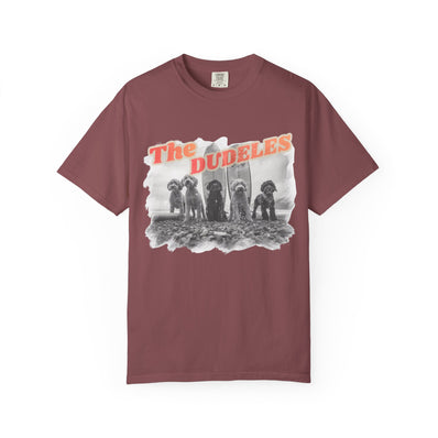 The Dudeles Dog Surfer T-Shirt | Doodle Breed Surfing Design