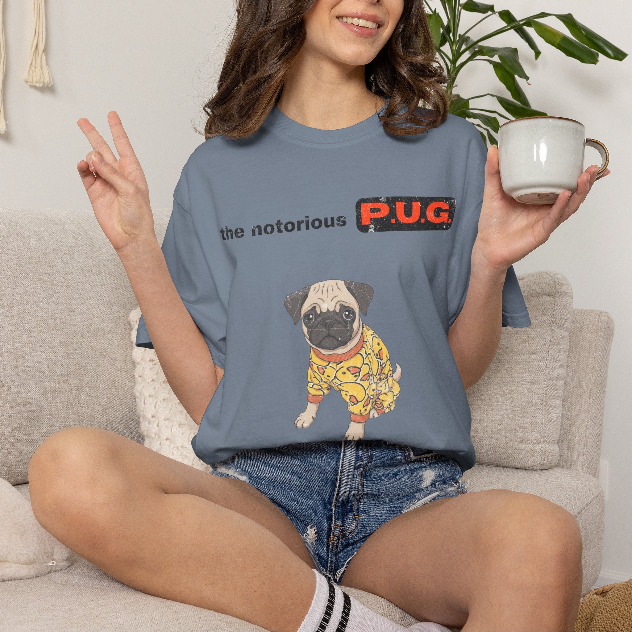 The Notorious P.U.G. T-Shirt — 'Ready for Bed' Pug Graphic Tee