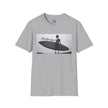 Skeleton Surfer Tee | Retro Black & White Surfing Graphic Shirt – 3D Sons Supply Co