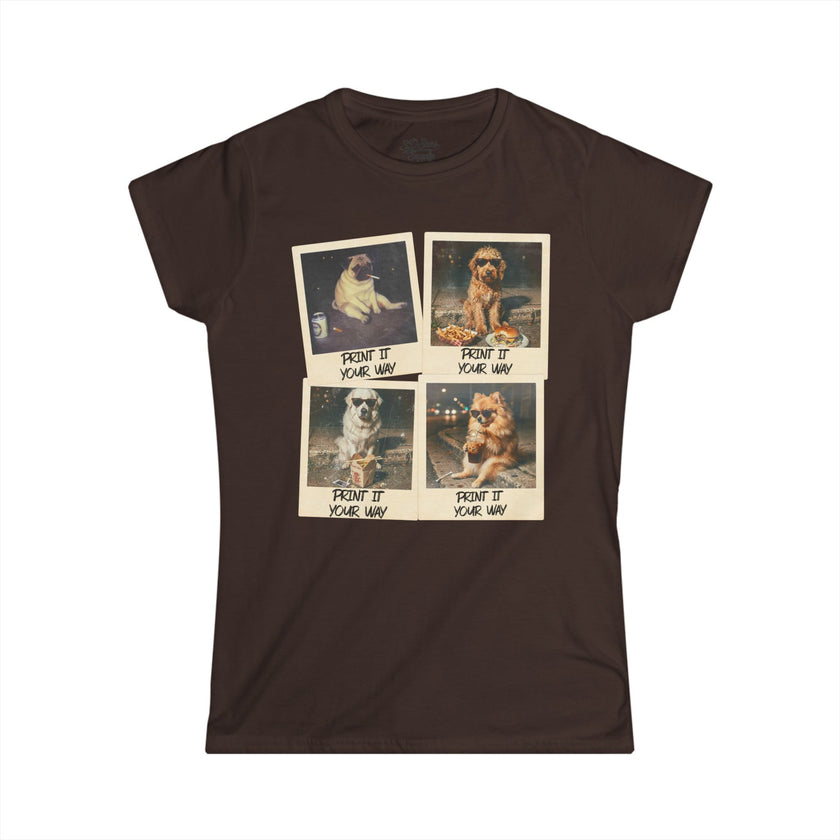 Personalized Polaroid Photo Tee — Custom 4-Image Collage