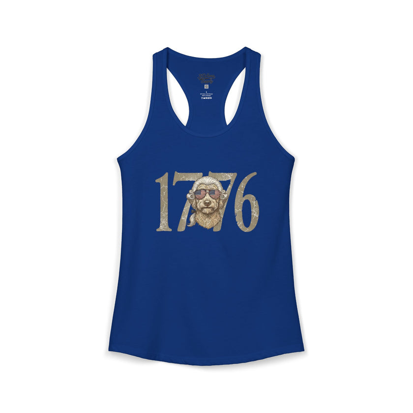 George Washington Doodle 1776 - Women's Ideal Racerback Tank