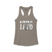 1776 Longhorn Skull Women's Racerback Tank