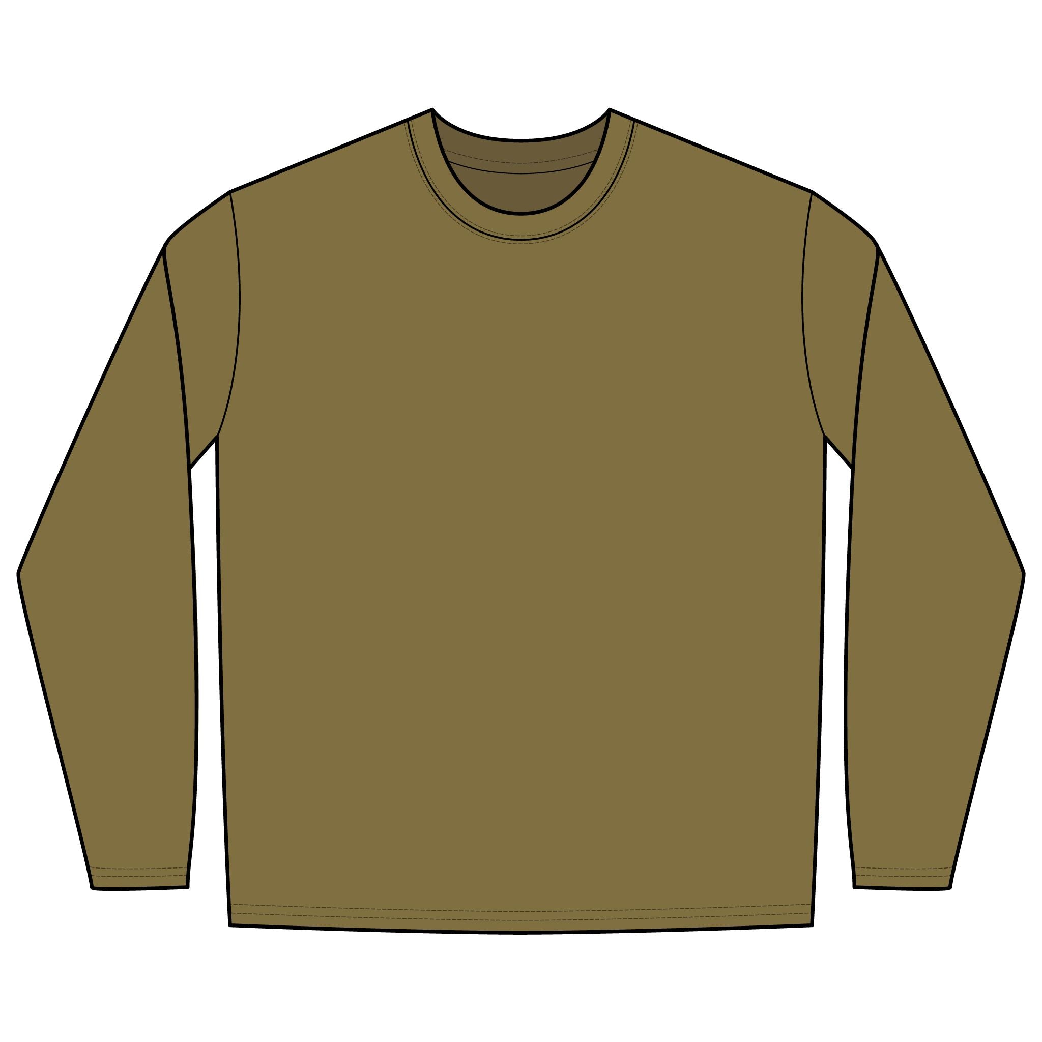 Personalized Elk Hunting Crew Long Sleeve Pocket Tee — Personalized Outdoor Shirt