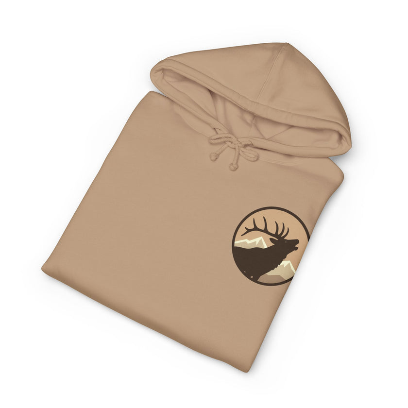 Personalized Elk Hunting Crew Hoodie — Personal Elk Silhouette Pullover