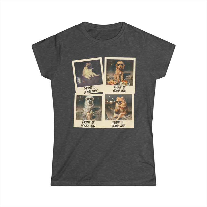 Personalized Polaroid Photo Tee — Custom 4-Image Collage
