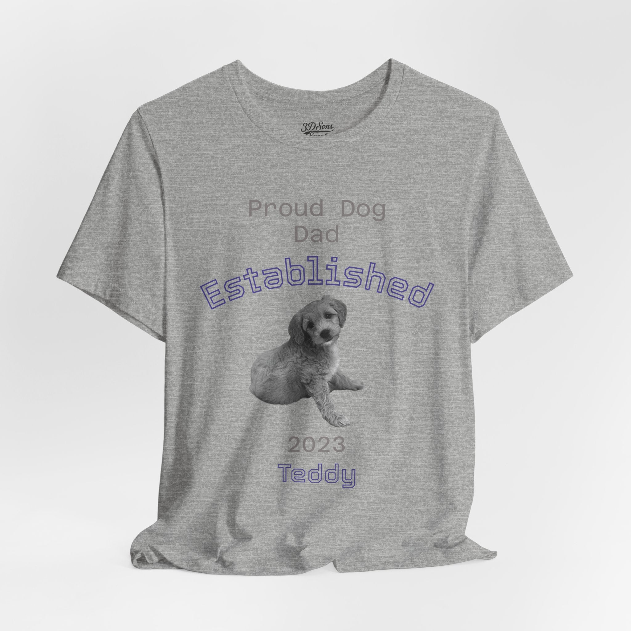 Proud Dog Dad Established Year T‑Shirt — Personalized Dog Dad Tee