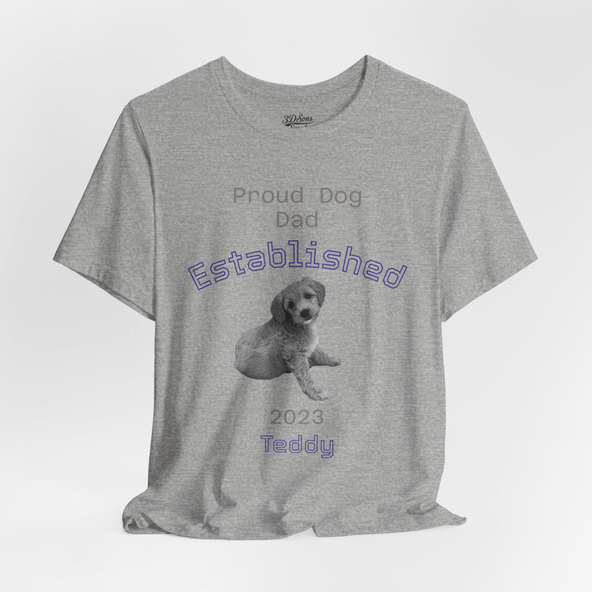Proud Dog Dad Established Year T‑Shirt — Personalized Dog Dad Tee