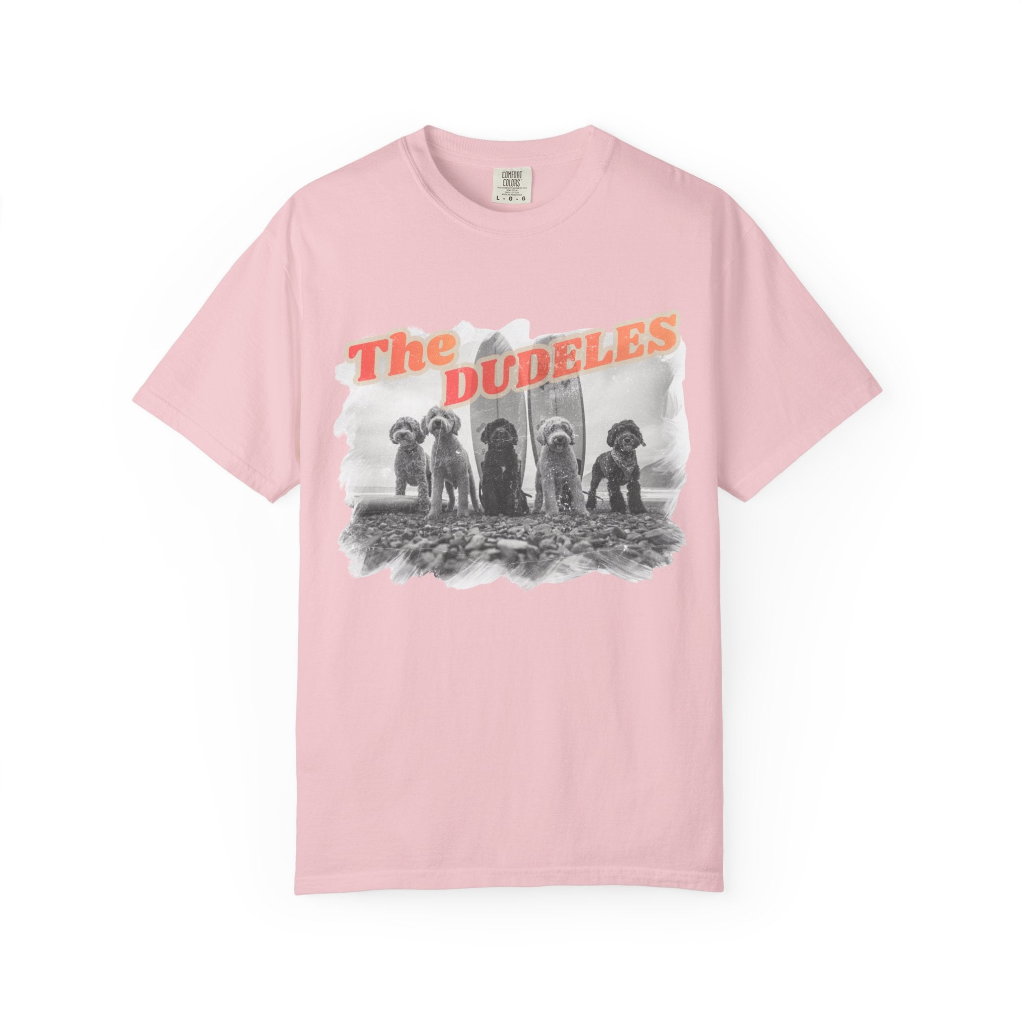 The Dudeles Dog Surfer T-Shirt | Doodle Breed Surfing Design