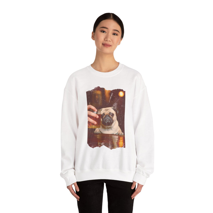 Drunk Pug Crewneck Sweatshirt