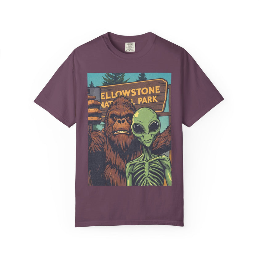 Alien & Bigfoot Yellowstone T-Shirt