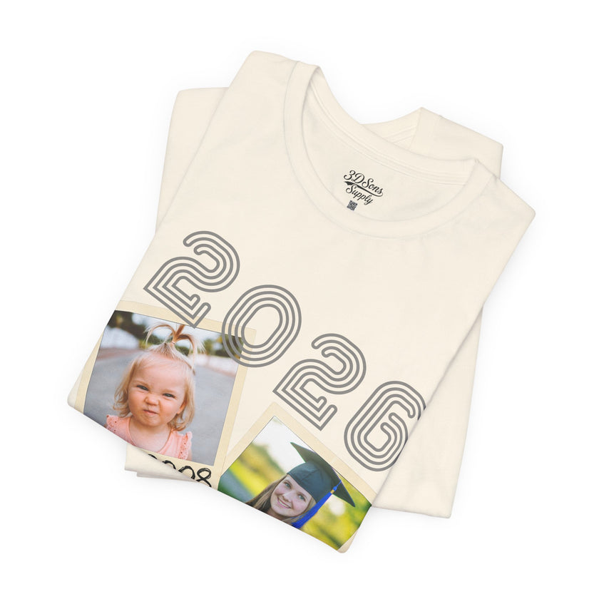 Personalized Custom Graduation & Parent Gift - Throwback Photo Memory Tee