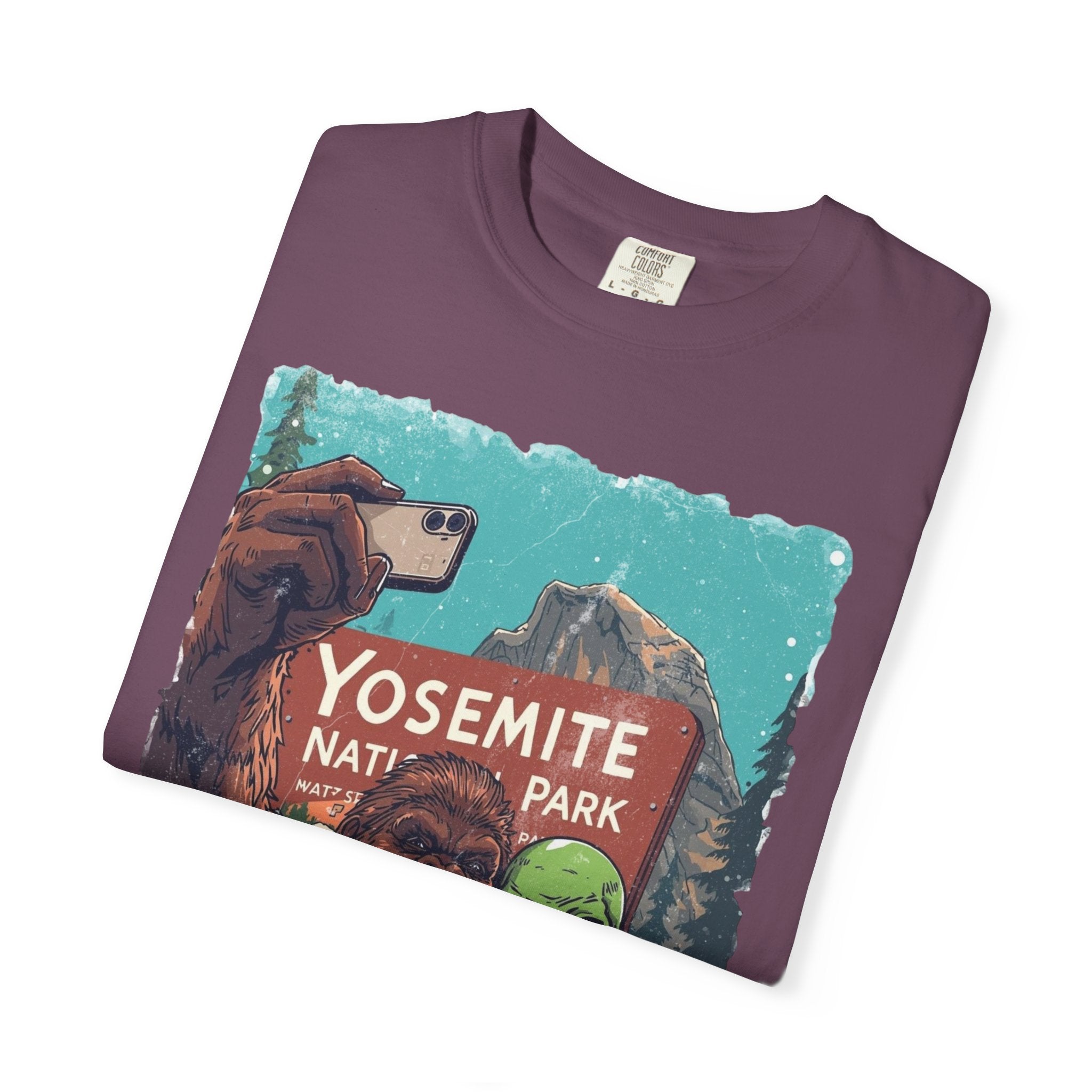 Alien & Bigfoot Yosemite T-Shirt — Camping Adventure Graphic Tee