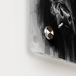 Smoking Highland Cow Acrylic Wall Art Panel | Black White Highland Bull Print