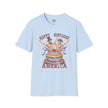 Buff Abraham Lincoln and George Washington Jumping Out of Birthday Cake T-Shirt | 4th of July Patriotic
