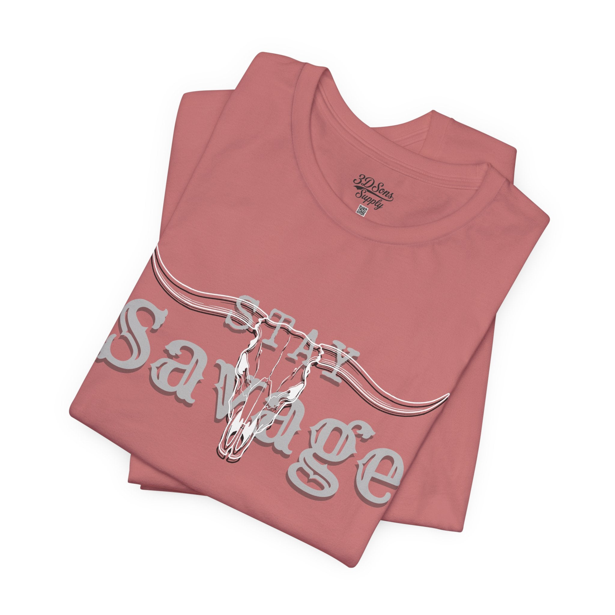 Stay Savage Longhorn Tee - Vintage Texas Skull T-Shirt