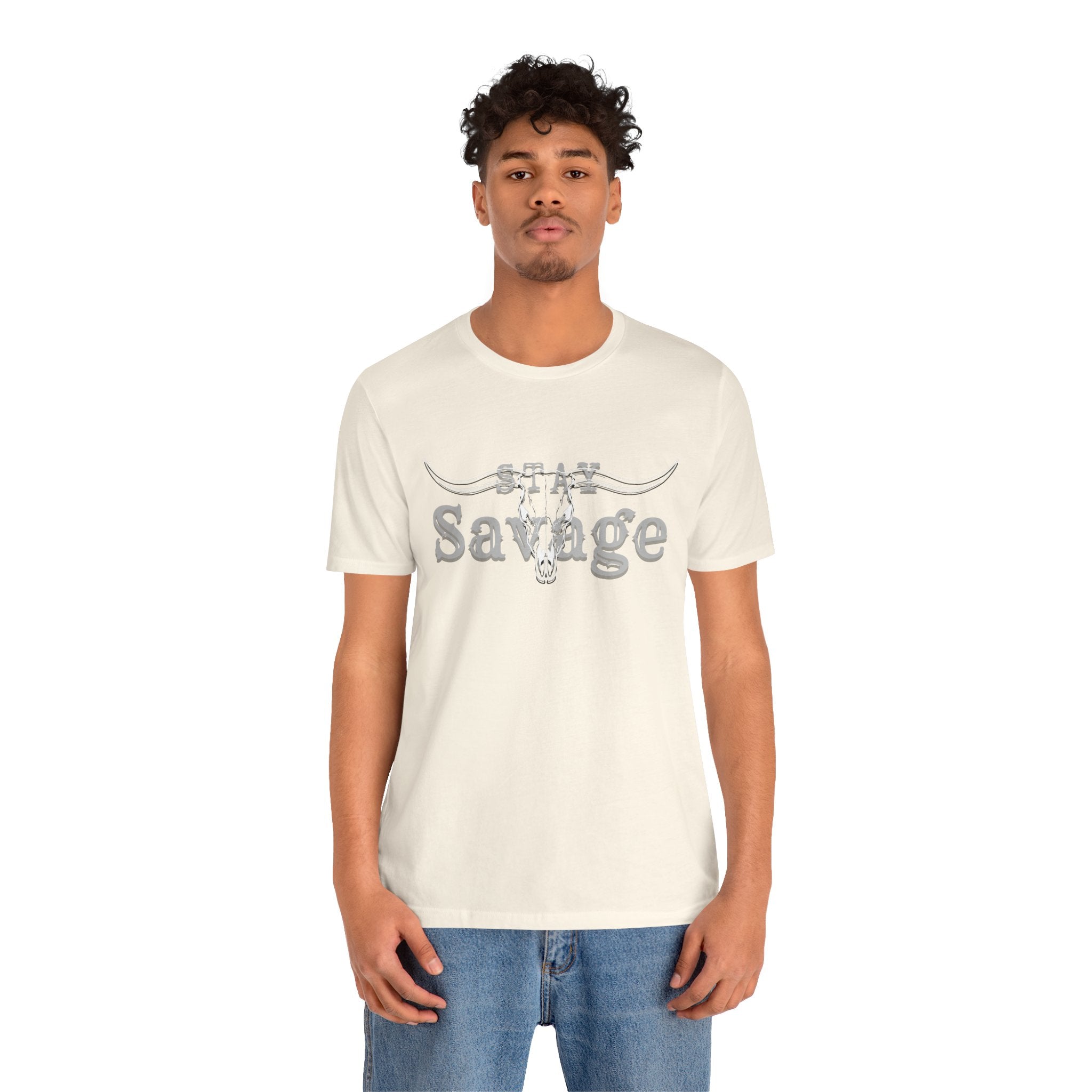 Stay Savage Longhorn Tee - Vintage Texas Skull T-Shirt