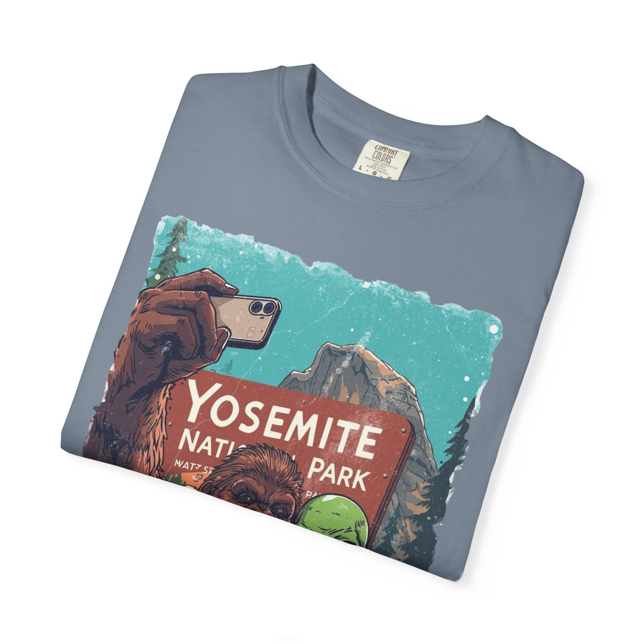 Alien & Bigfoot Yosemite T-Shirt — Camping Adventure Graphic Tee