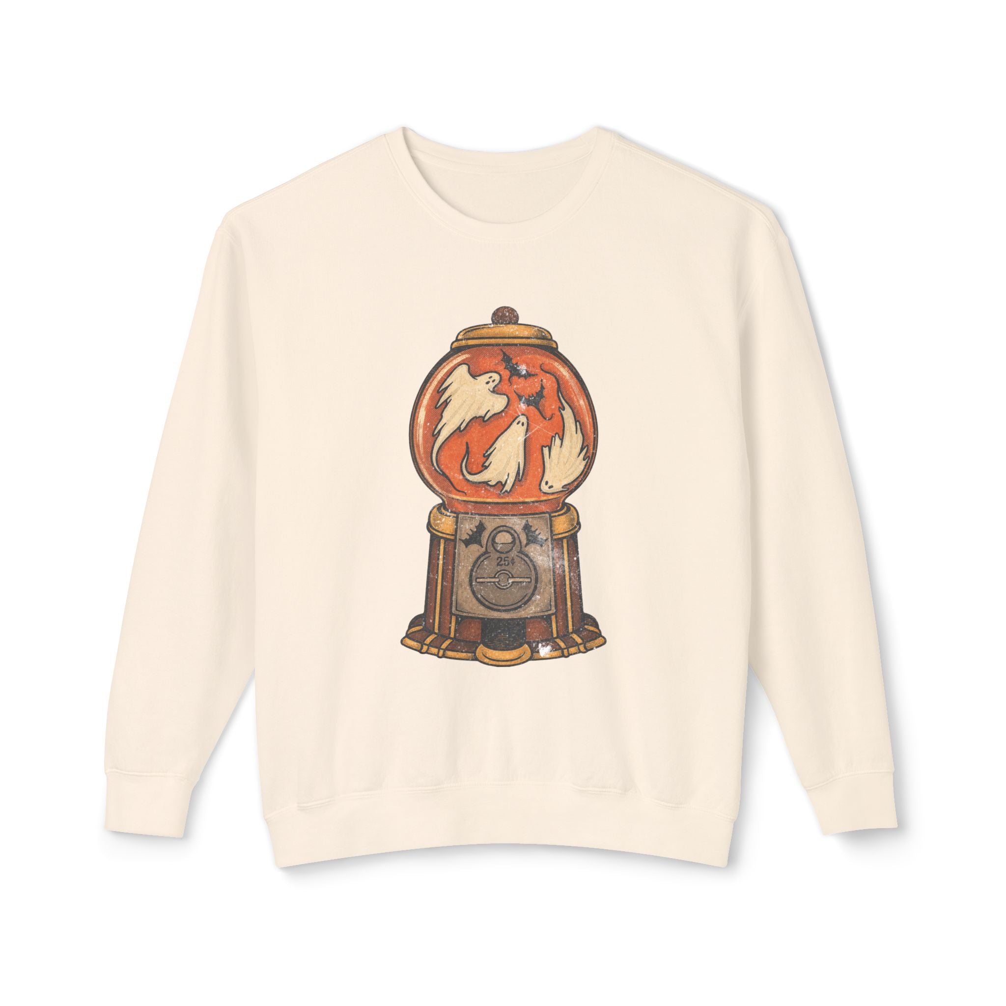 Ghost and Devil Gumball Machine Sweatshirt | Halloween Spooky Illustration